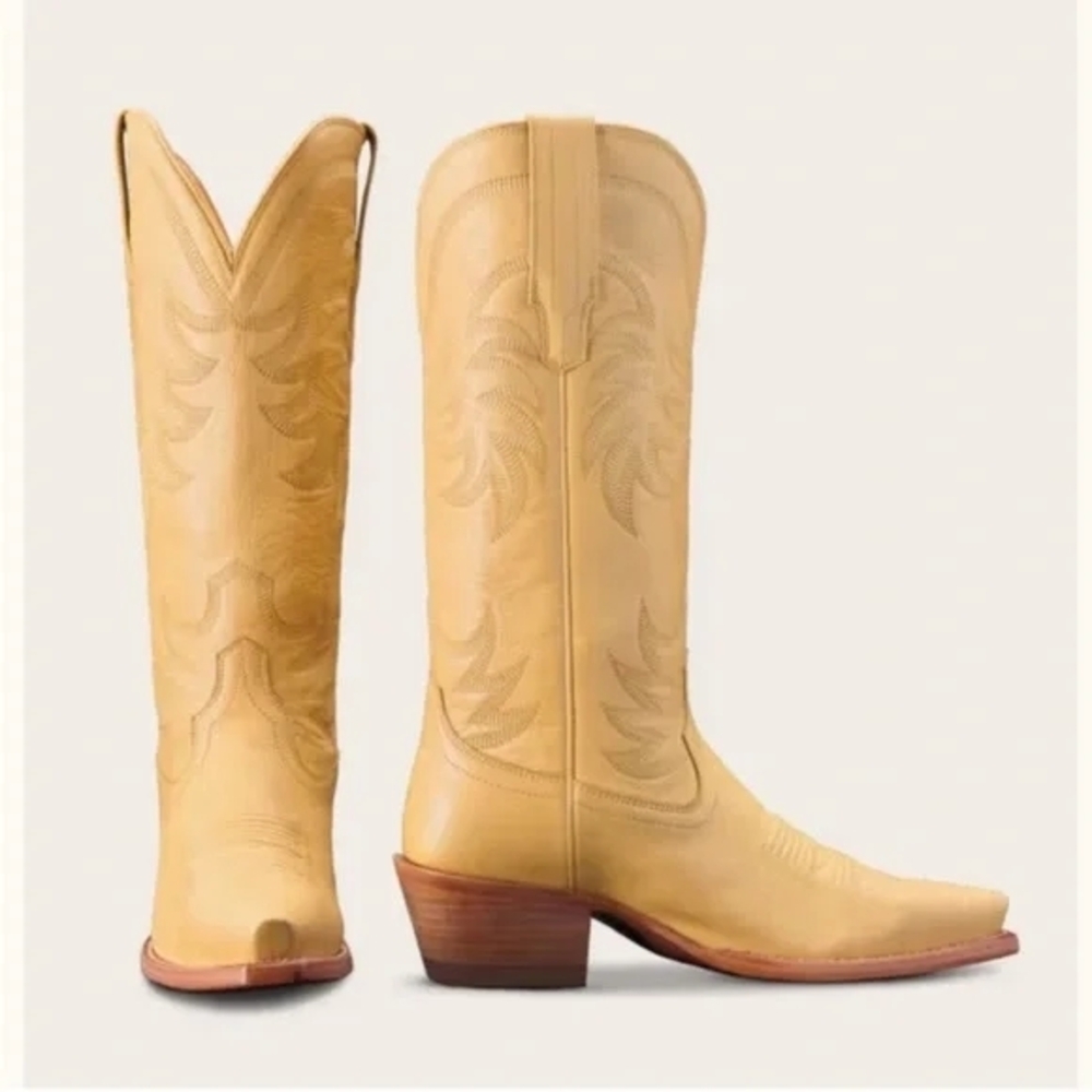 Tecovas Annie Rare Marigold Yellow Boots 7.5 EUC
